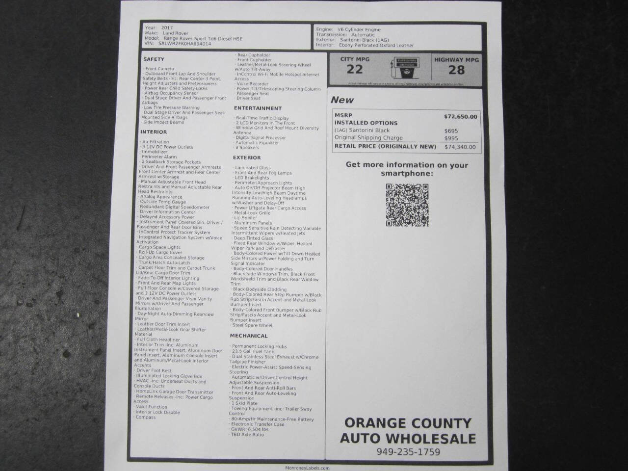 Used 2017 Land Rover Range Rover Sport HSE image 36