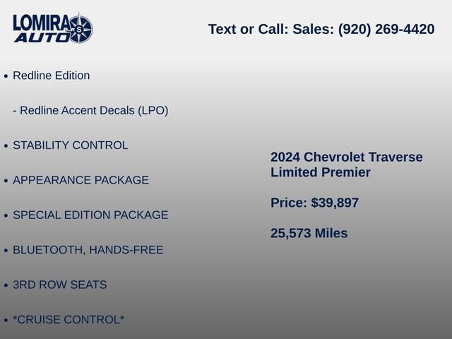 Used 2024 Chevrolet Traverse Premier w/ Redline Edition AWD/4WD image 7