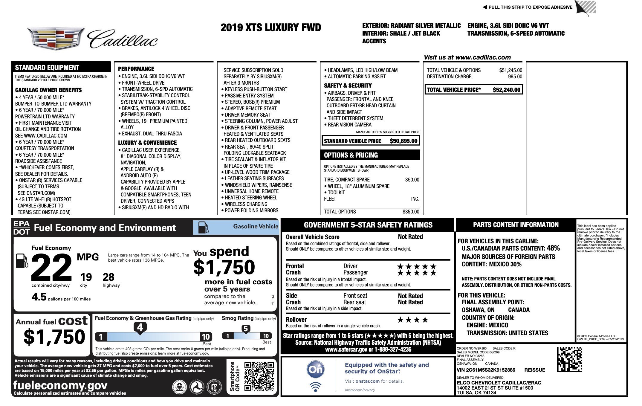 Used 2019 Cadillac XTS Luxury image 4
