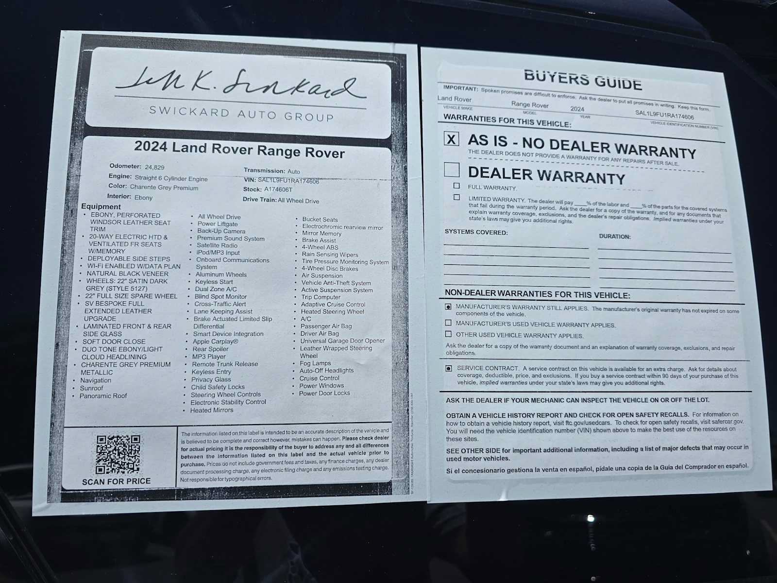 Used 2024 Land Rover Range Rover Sport Dynamic SE AWD/4WD image 16