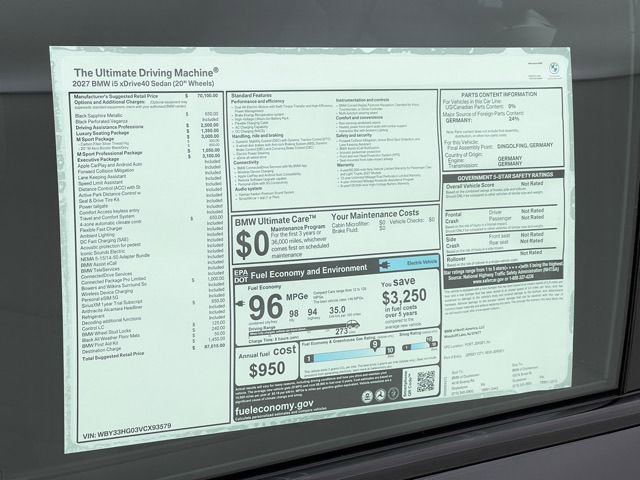 New 2027 BMW i5 xDrive40 AWD/4WD image 16