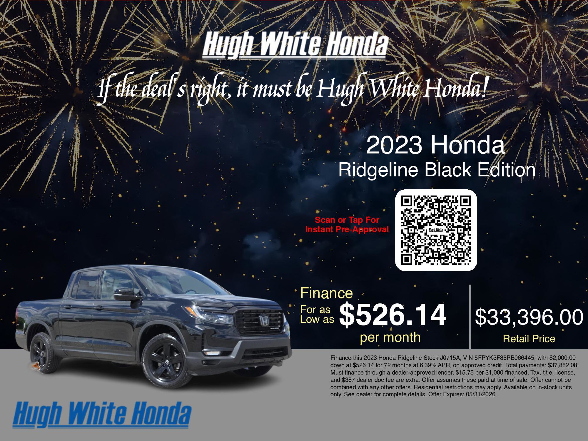 Used 2023 Honda Ridgeline Black Edition image 3