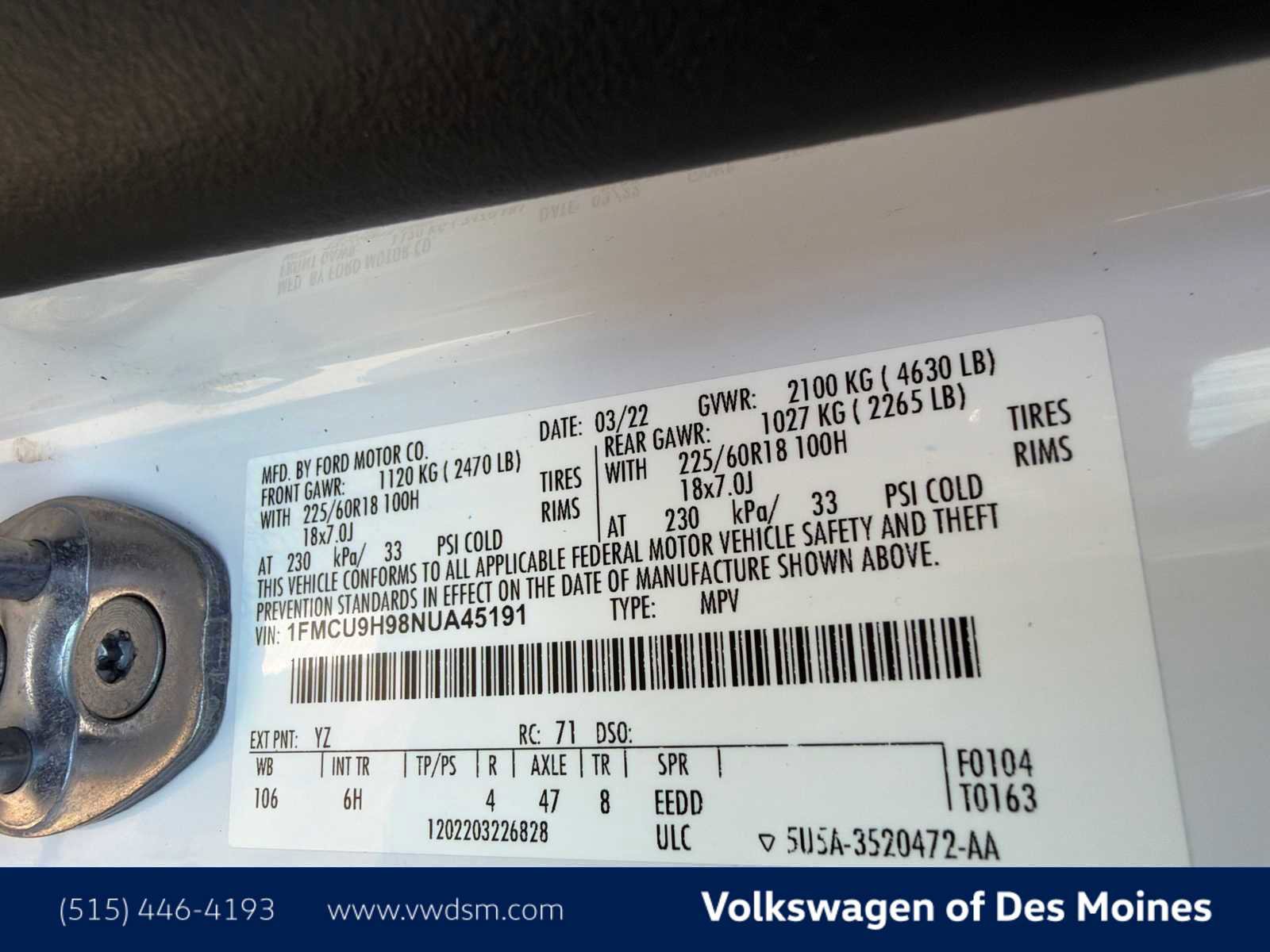 Used 2022 Ford Escape SEL image 20