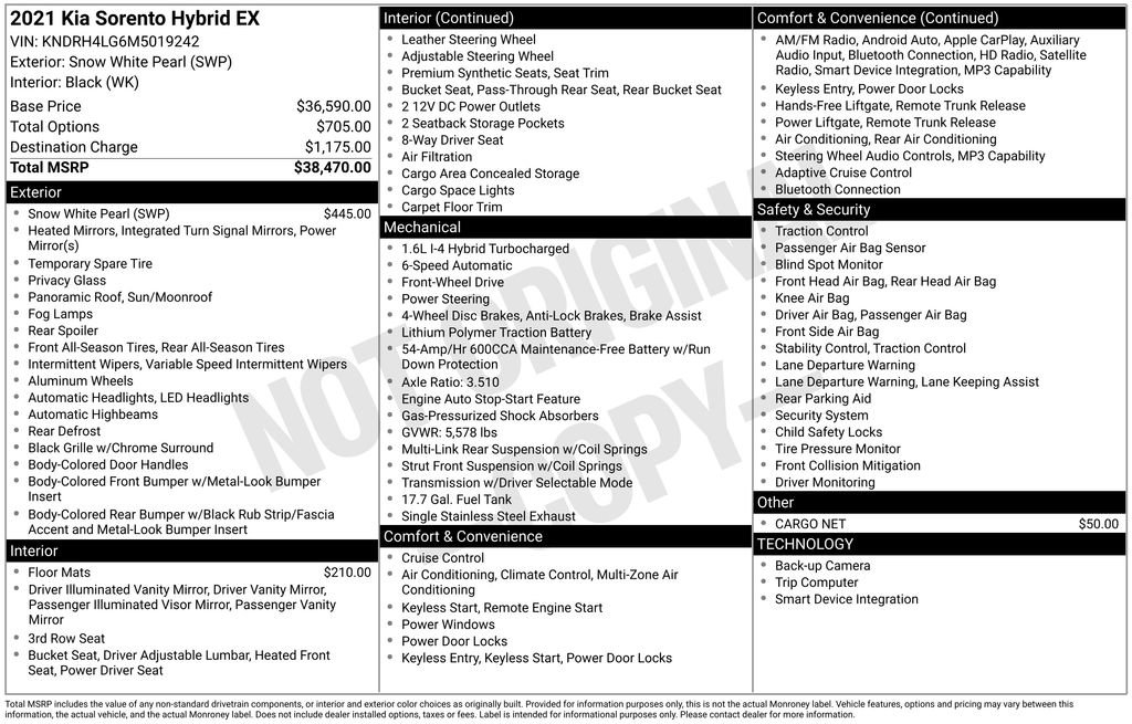 Used 2021 Kia Sorento EX image 2