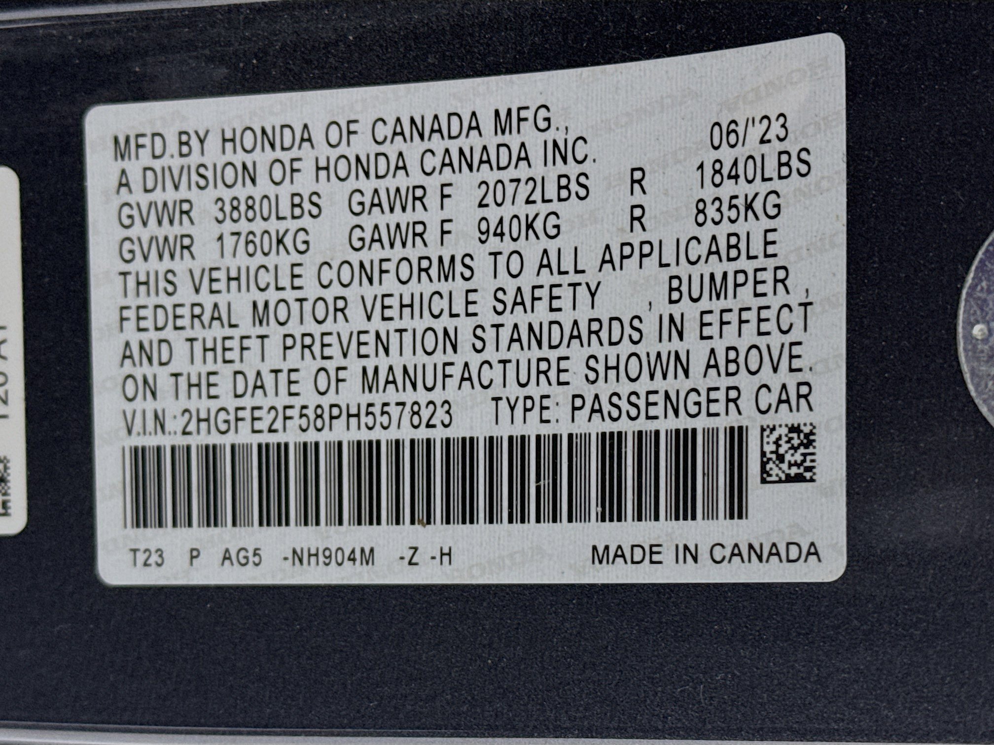 Certified 2023 Honda Civic Sport image 29