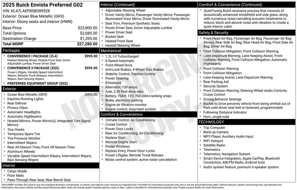 Used 2025 Buick Envista Preferred w/ Convenience I Package FWD image 32