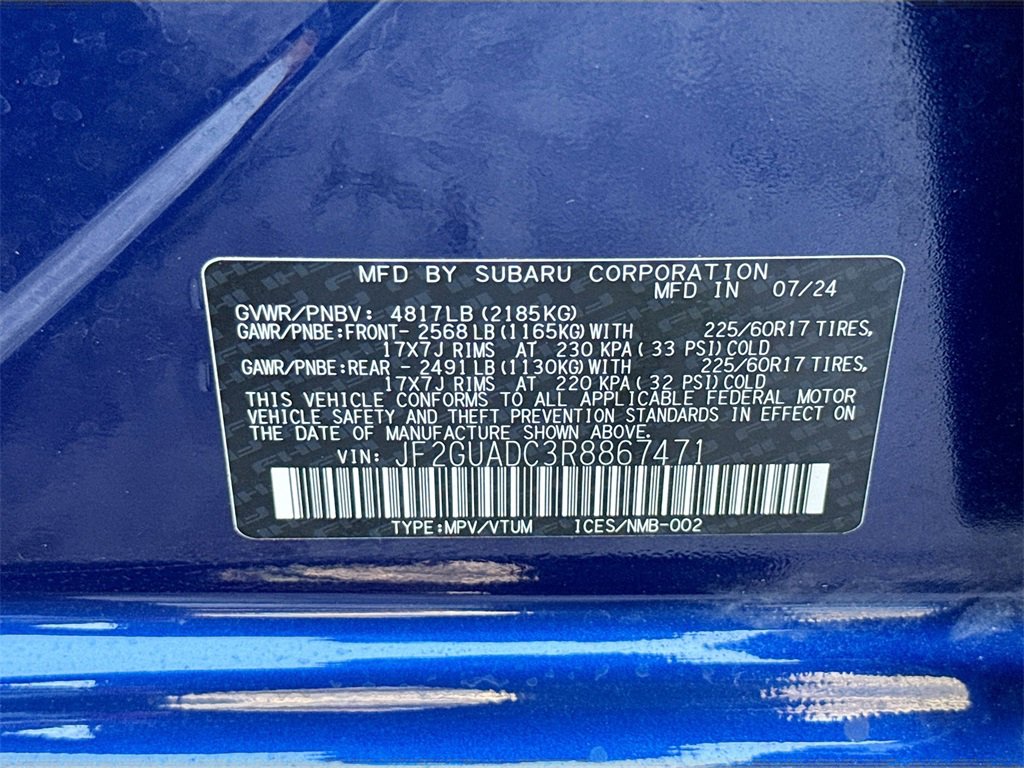 Used 2024 Subaru Crosstrek 2.0i Premium image 36