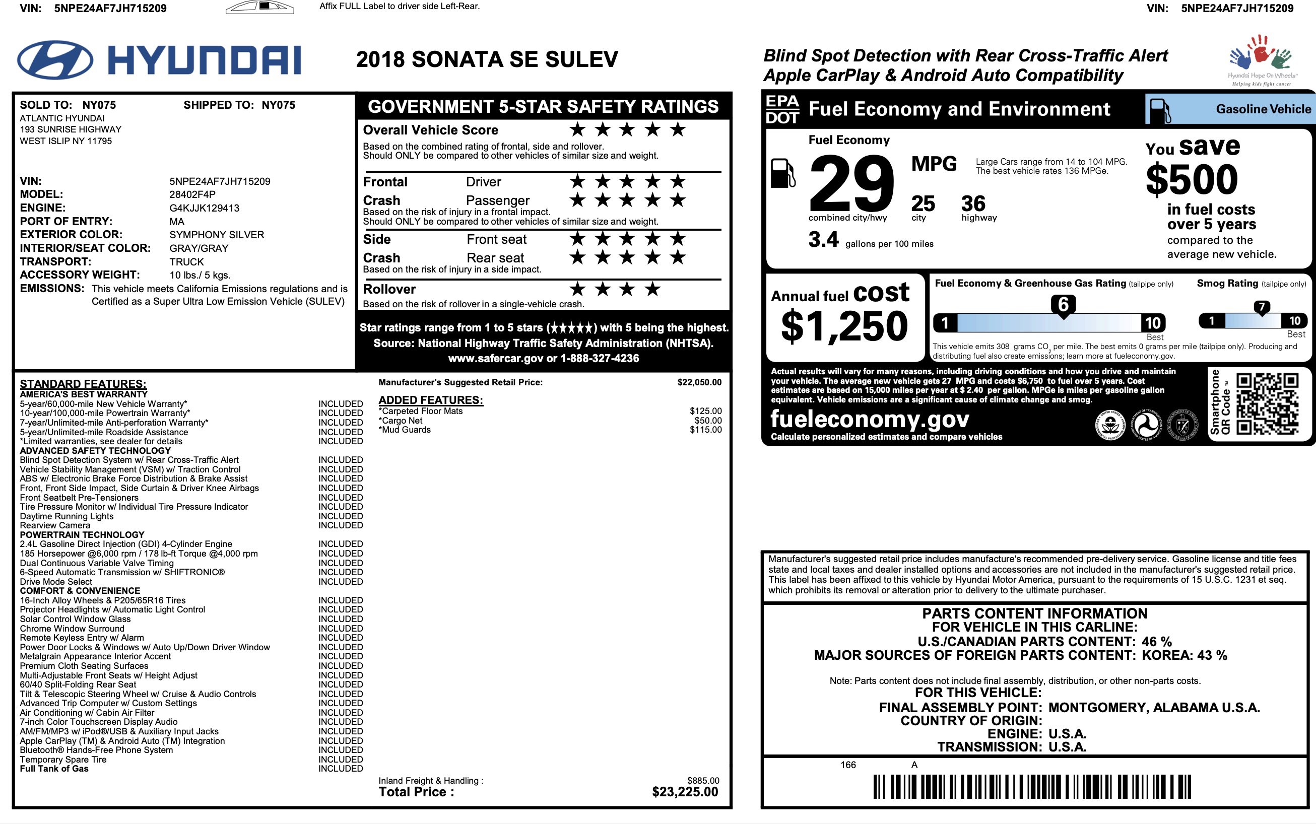 Used 2018 Hyundai Sonata SE image 3