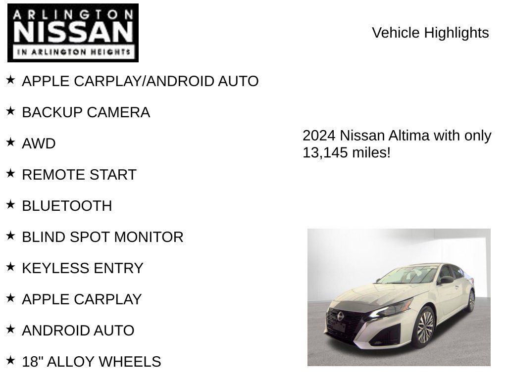 Certified 2024 Nissan Altima 2.5 SV AWD/4WD image 7