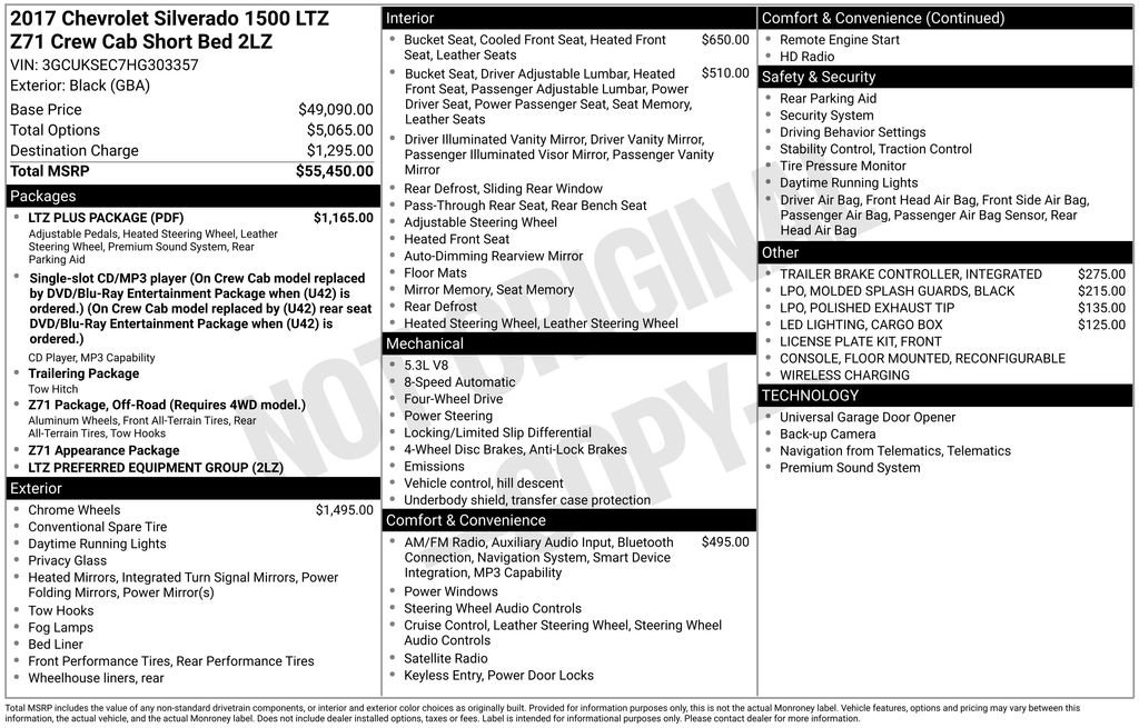 Used 2017 Chevrolet Silverado 1500 LTZ Z71 w/ LTZ Plus Package image 3