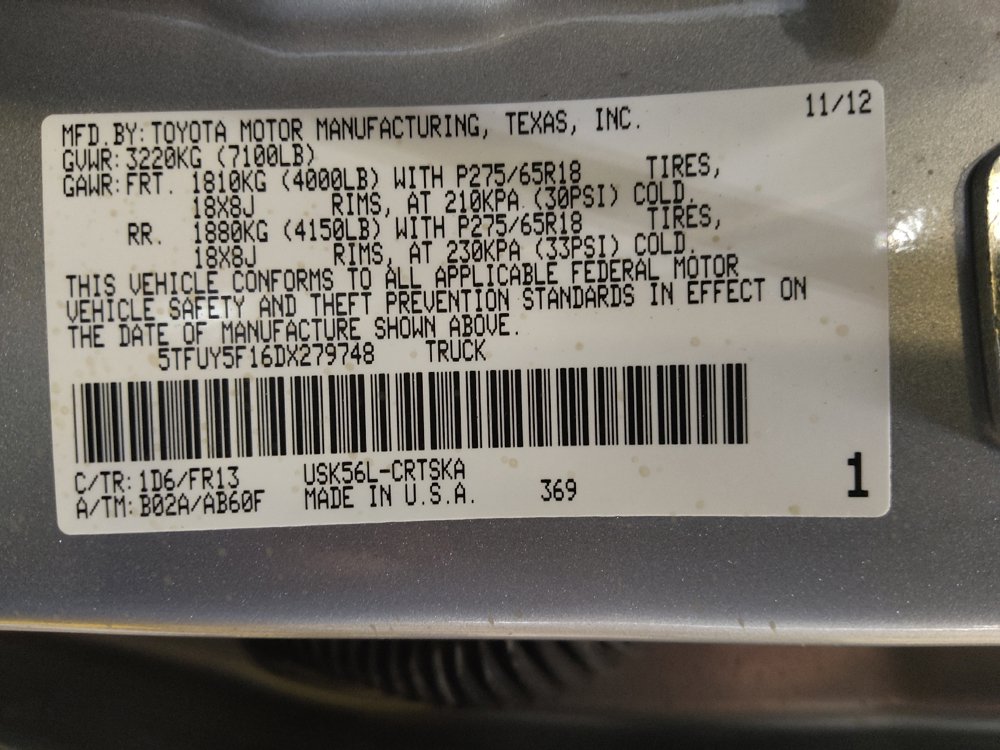Used 2013 Toyota Tundra 4x4 Double Cab w/ TRD Off-Road Pkg image 33