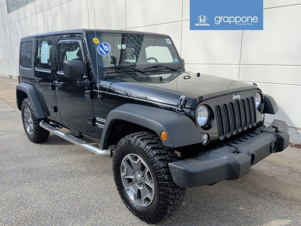Used 2016 Jeep Wrangler Unlimited Sport w/ Max Tow Package AWD/4WD image 1