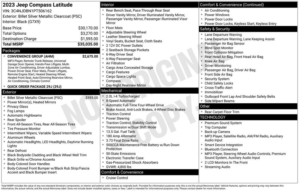 Certified 2023 Jeep Compass Latitude w/ Convenience Group AWD/4WD image 24