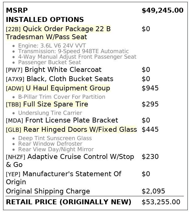 Used 2025 RAM ProMaster 2500 w/ U-Haul Equipment Group FWD image 4