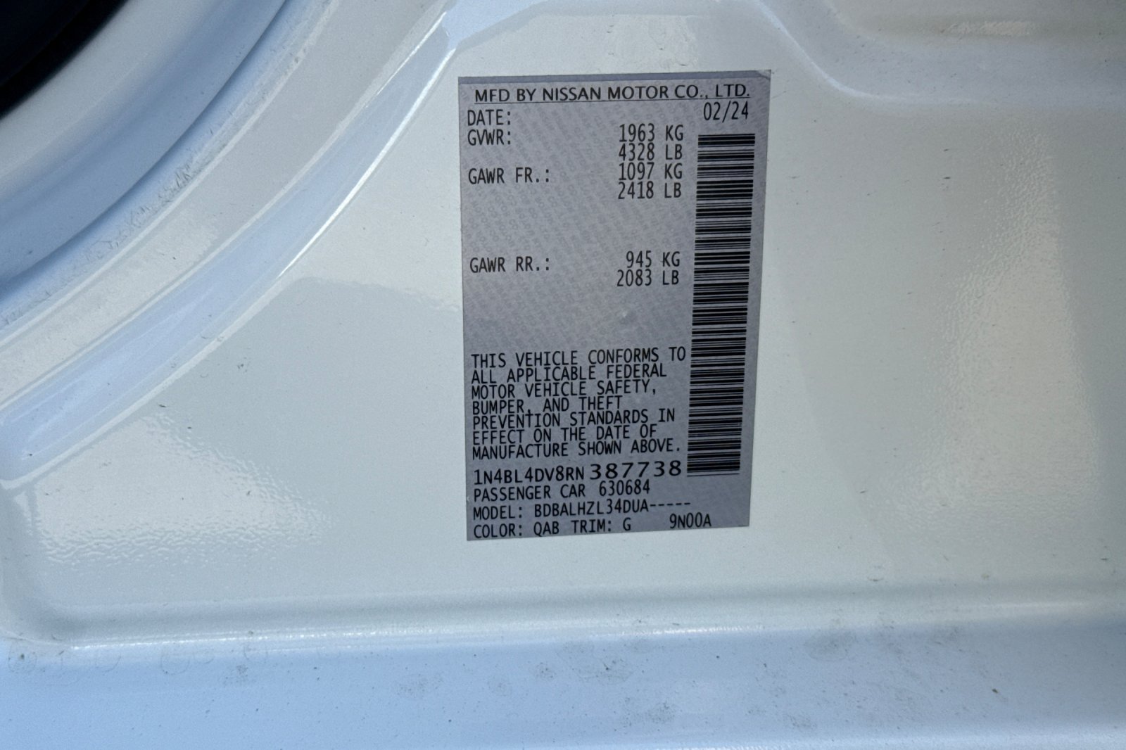 Certified 2024 Nissan Altima 2.5 SV FWD image 35