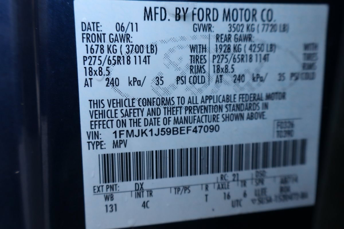Used 2011 Ford Expedition EL XLT w/ 201A Rapid Spec Order Code AWD/4WD image 47