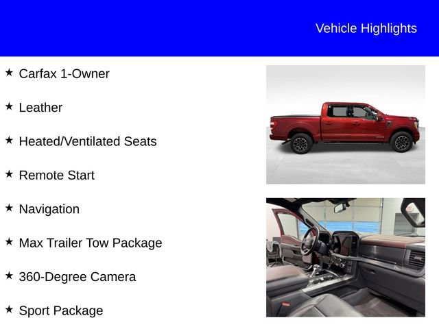 Certified 2023 Ford F150 Lariat w/ Max Trailer Tow Package AWD/4WD image 2