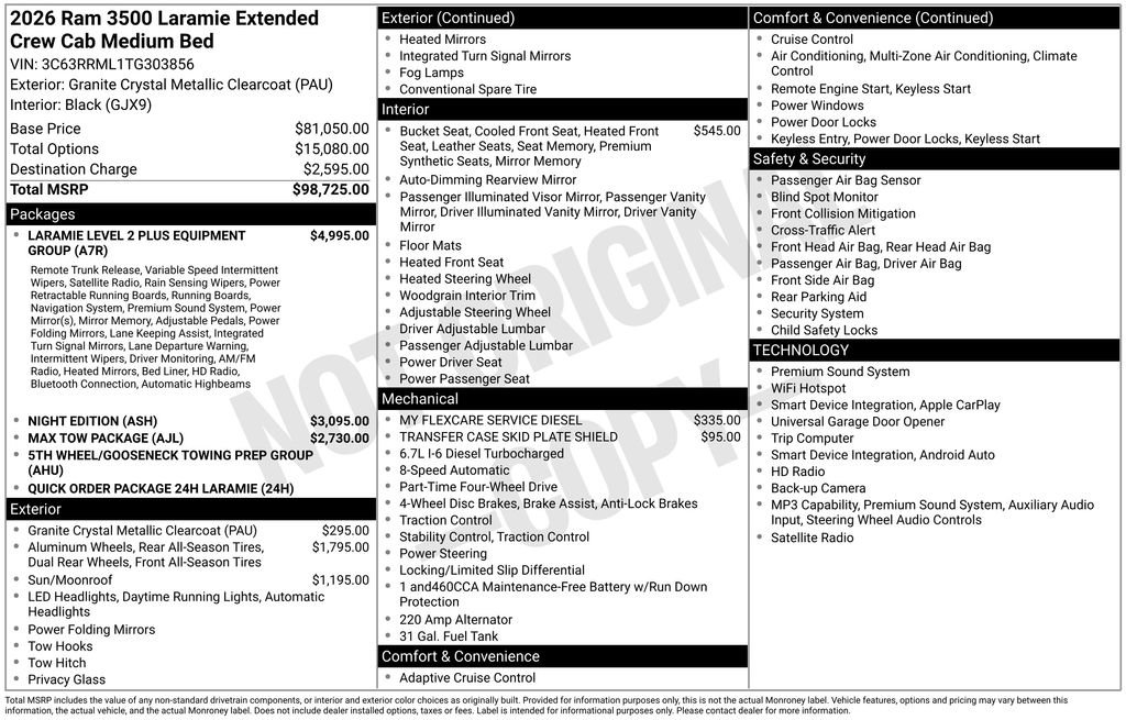 New 2026 RAM 3500 Laramie AWD/4WD image 7