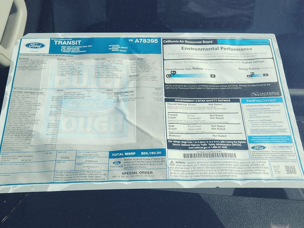 New 2023 Ford E-Transit Low Roof RWD image 10