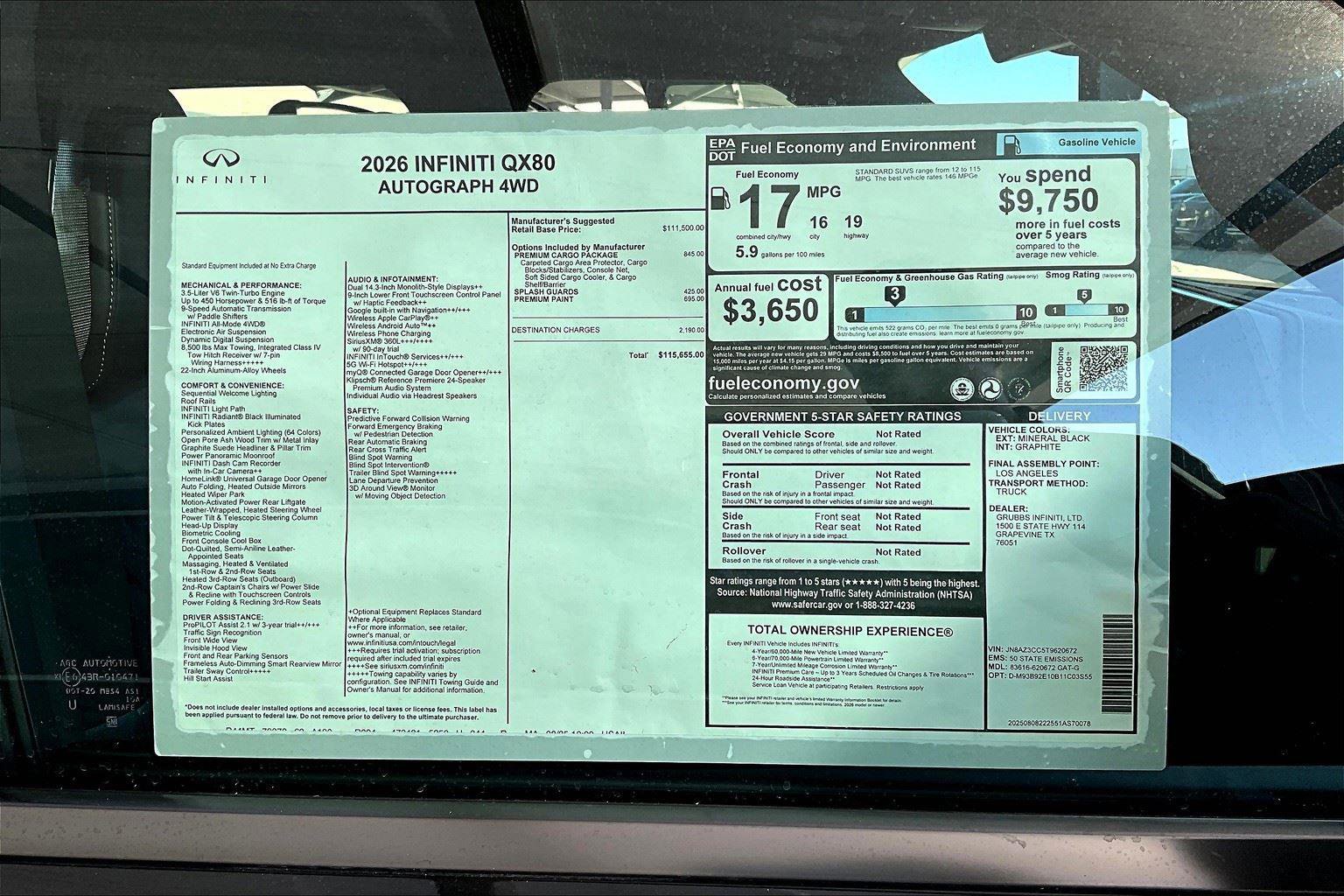 New 2026 INFINITI QX80 Autograph w/ Premium Cargo Package image 27