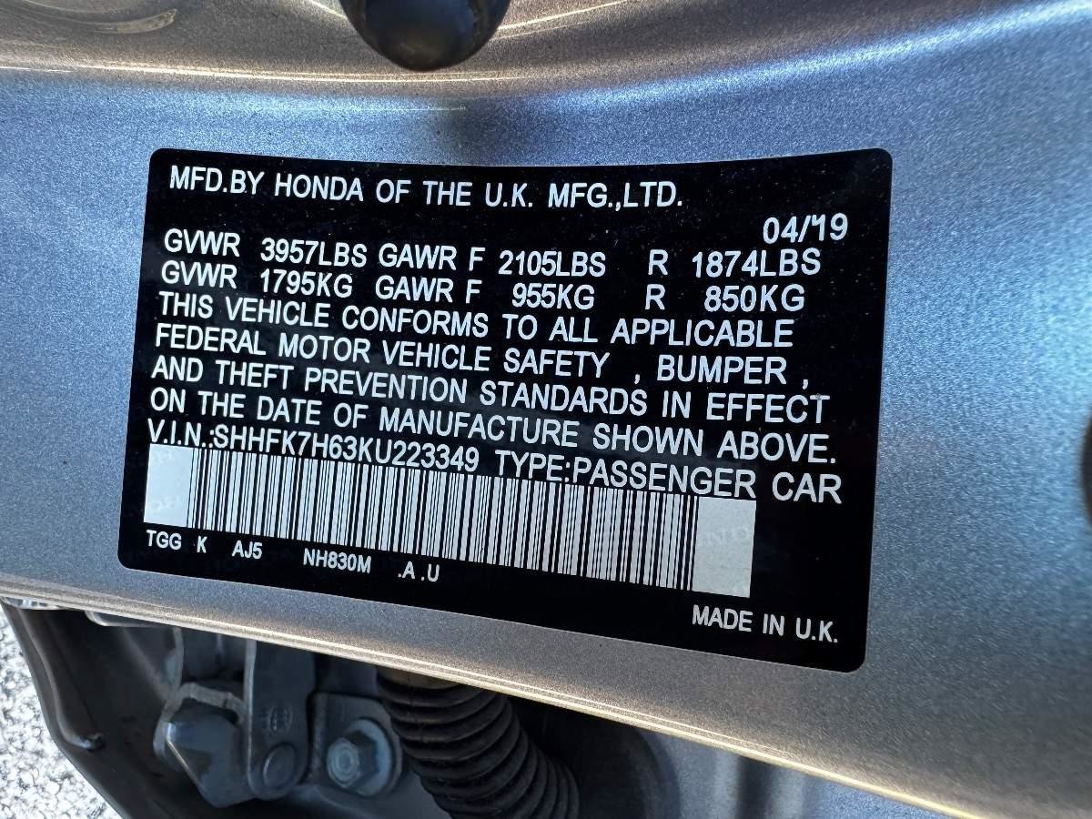 Used 2019 Honda Civic EX image 32
