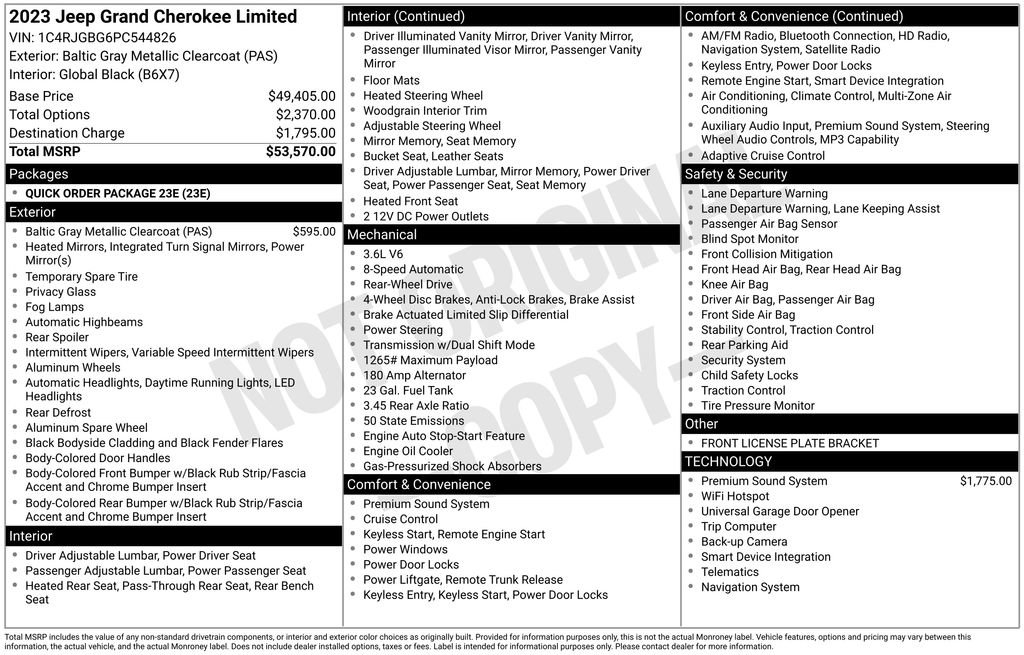 Used 2023 Jeep Grand Cherokee Limited RWD image 15