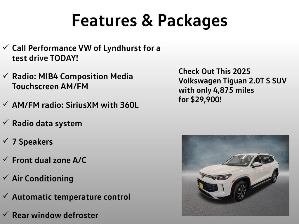 Used 2025 Volkswagen Tiguan S AWD/4WD image 4