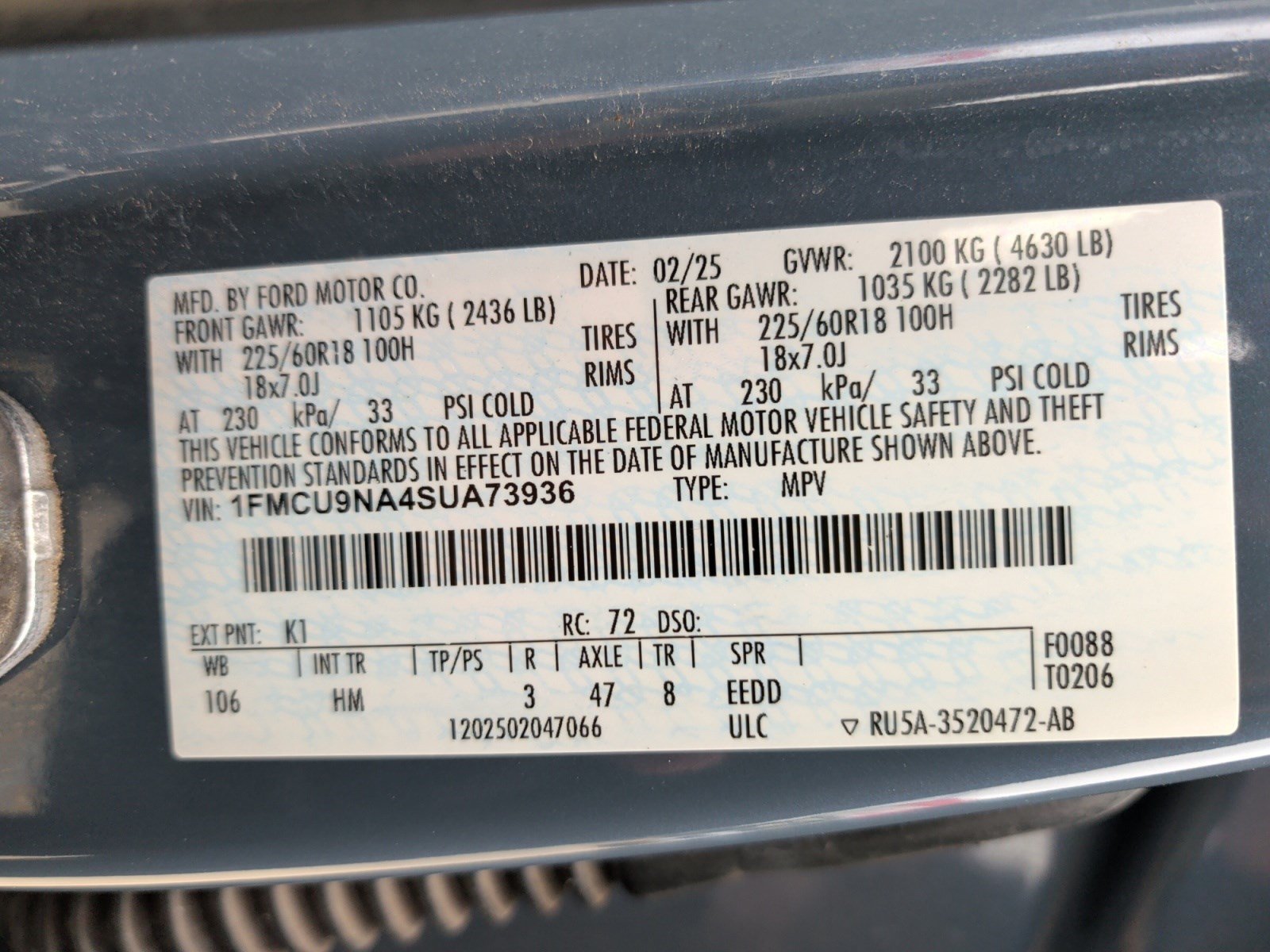 Certified 2025 Ford Escape ST-Line Select AWD/4WD image 25