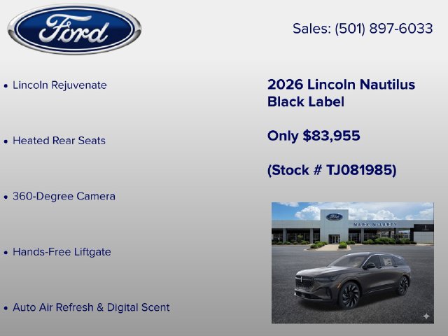 New 2026 Lincoln Nautilus Black Label w/ Jet Appearance Package AWD/4WD image 12
