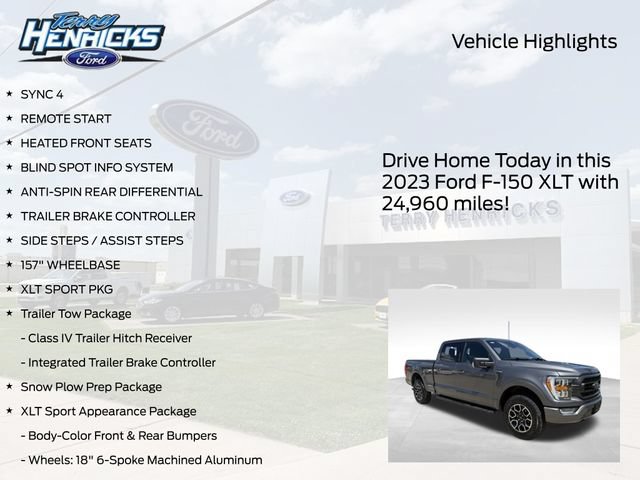 Used 2023 Ford F150 XLT w/ Equipment Group 302A High AWD/4WD image 4