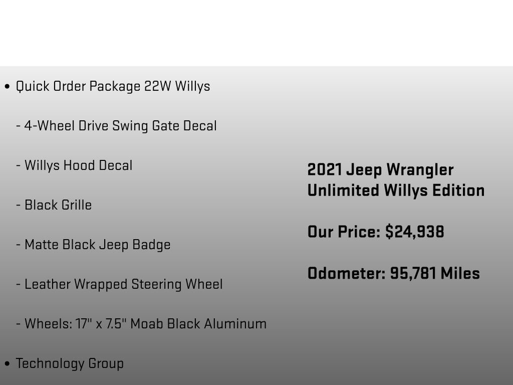 Used 2021 Jeep Wrangler Unlimited Sport AWD/4WD image 18