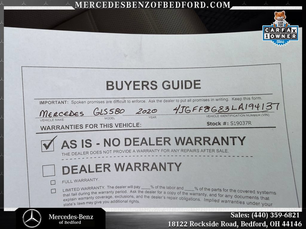 Used 2020 Mercedes-Benz GLS 580 4MATIC image 35