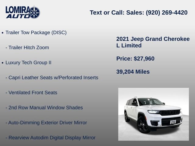 Used 2021 Jeep Grand Cherokee L Limited w/ Luxury Tech Group II AWD/4WD image 14