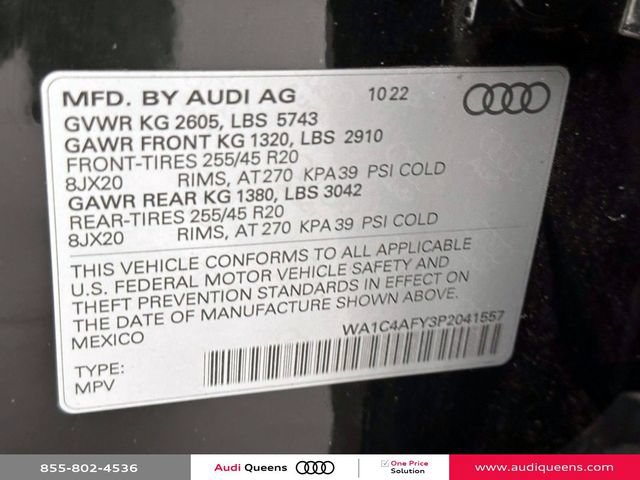 Certified 2023 Audi SQ5 Prestige w/ Prestige Package AWD/4WD image 38
