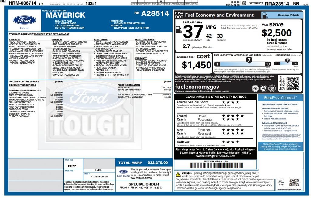 Used 2024 Ford Maverick XLT FWD image 3