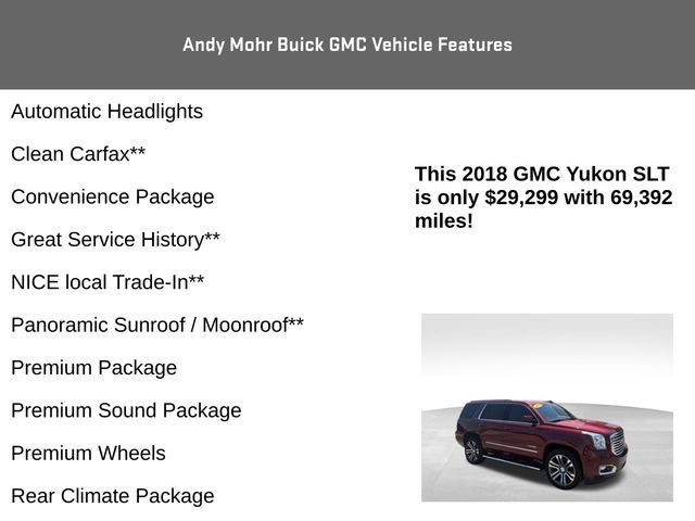 Used 2018 GMC Yukon SLT w/ Premium Edition AWD/4WD image 8