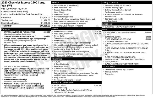 Used 2023 Chevrolet Express 2500 w/ Driver Convenience Package image 7