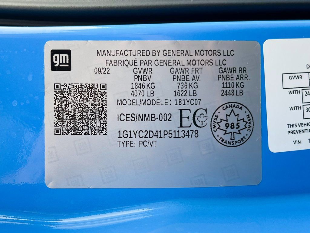 Used 2023 Chevrolet Corvette Stingray Premium Cpe w/ 3LT image 19