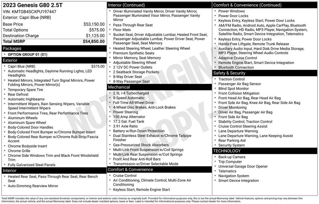 Used 2023 Genesis G80 2.5T image 2