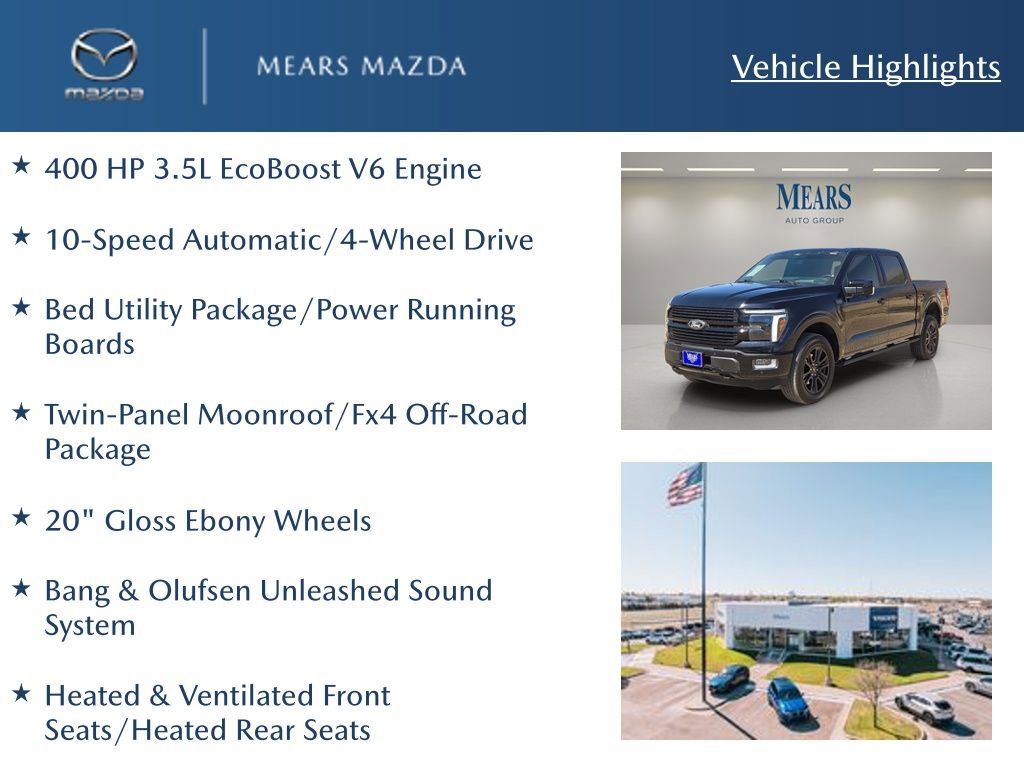 Used 2025 Ford F150 Platinum w/ Equipment Group 702A High image 2