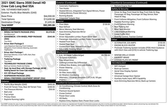 Used 2021 GMC Sierra 3500 Denali w/ Denali Ultimate Package AWD/4WD image 44