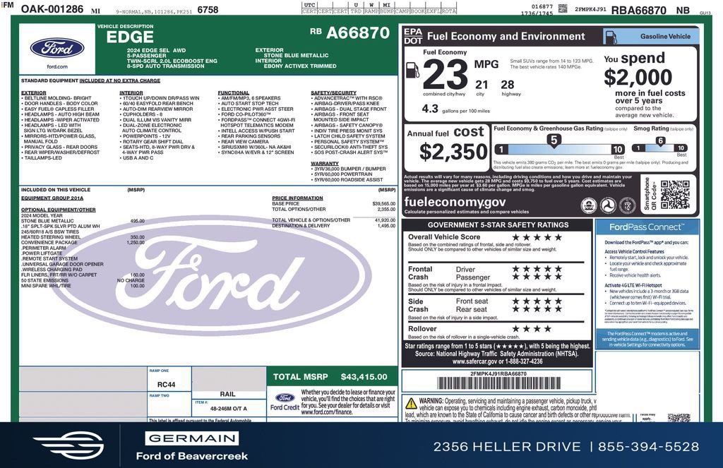 Used 2024 Ford Edge SEL w/ Convenience Package image 26