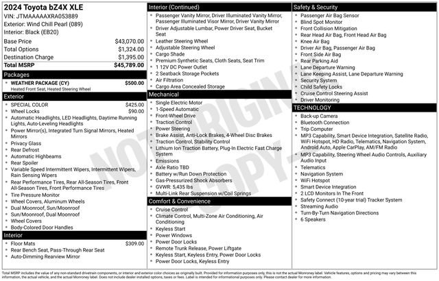 Certified 2024 Toyota bZ4X FWD w/ Weather Package image 35
