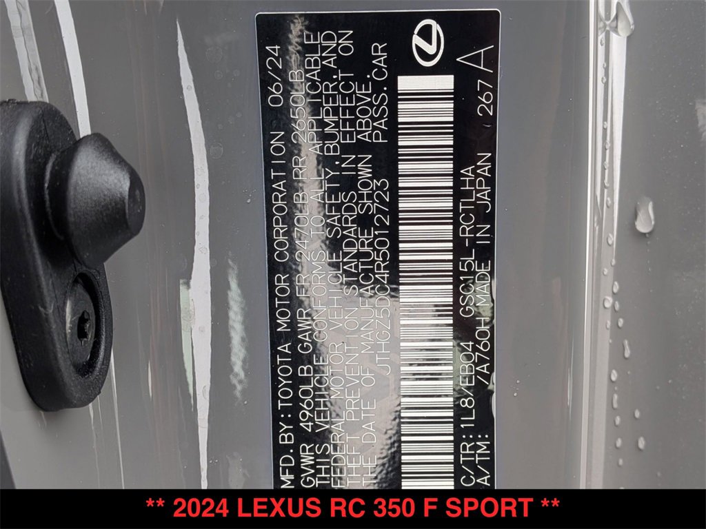 Used 2024 Lexus RC 350 F Sport image 31