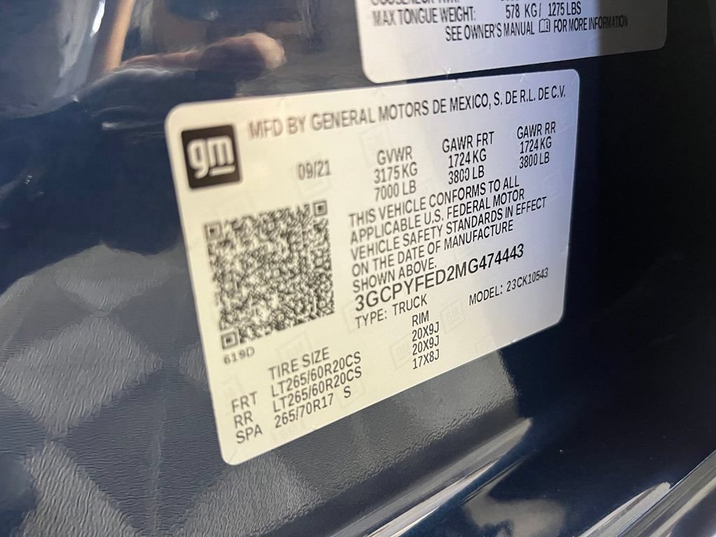Certified 2021 Chevrolet Silverado 1500 LT Trail Boss w/ Bed Protection Package AWD/4WD image 35