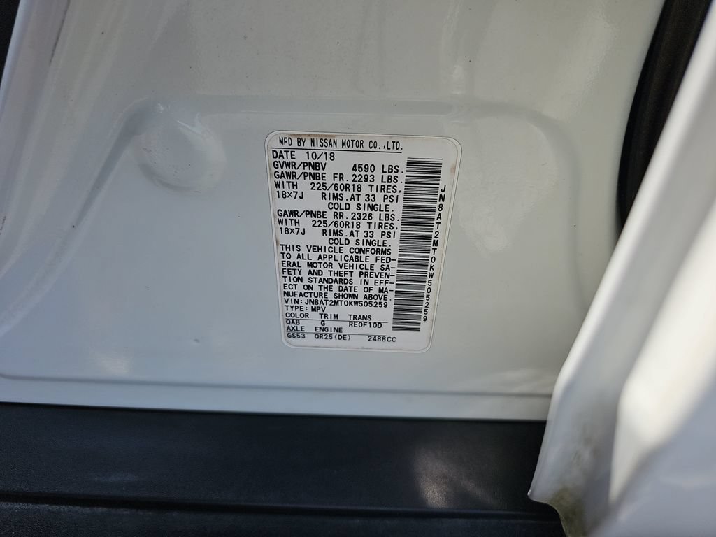 Used 2019 Nissan Rogue SV w/ Sun & Sound Touring Package FWD image 33