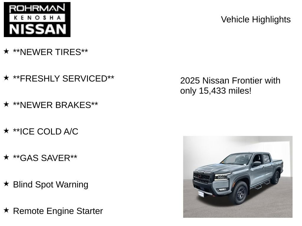 Used 2025 Nissan Frontier PRO-4X AWD/4WD image 8
