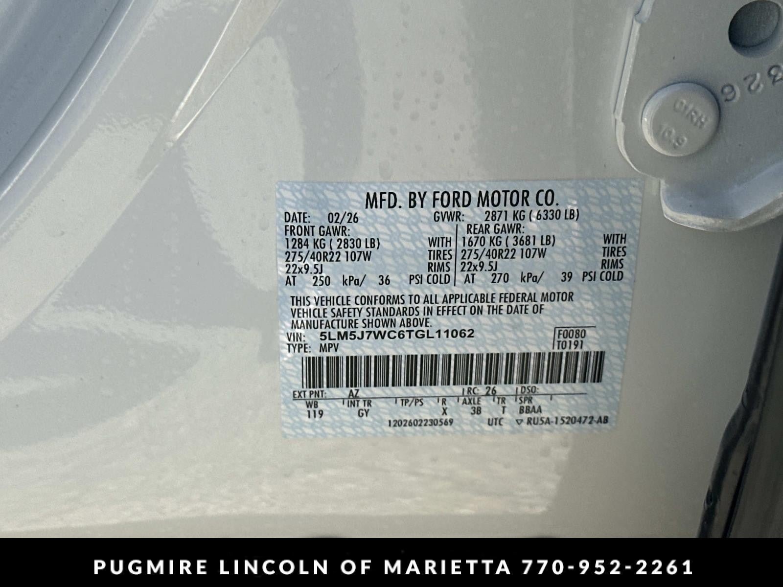 New 2026 Lincoln Aviator Reserve w/ Illumination Package RWD image 37