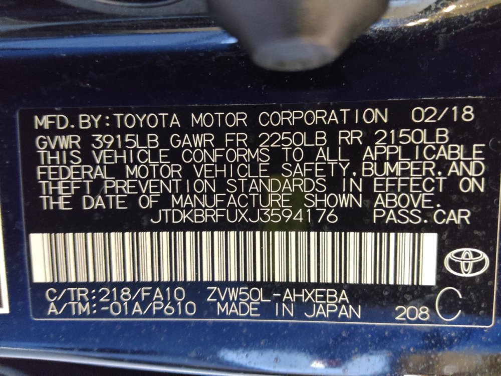 Used 2018 Toyota Prius Two w/ Prius Two Safety Plus Package FWD image 33