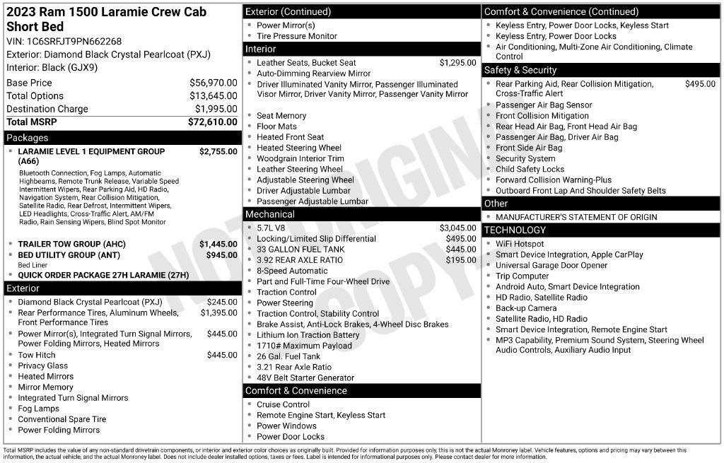 Used 2023 RAM 1500 Laramie AWD/4WD image 44